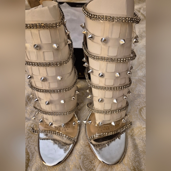 Azalea Wang Shoes - Studded  Silver Women's Shoes